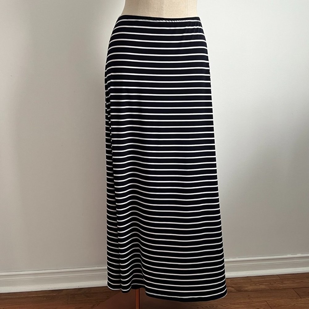 Gitane - Blue & White Stripped Maxi Skirt